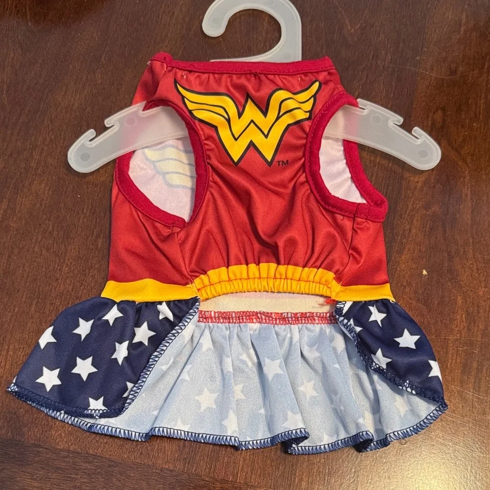 Dog Costume Dress - Red, Blue & Yellow
